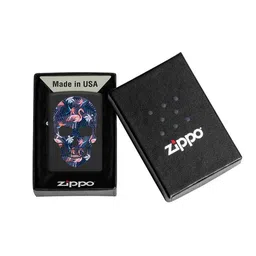 zippo Flamingo Skull Design Windproof Pocket Lighter image 5