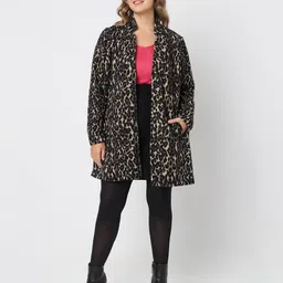 vero moda curve Women Animal Print Regular Fit Coat image 5