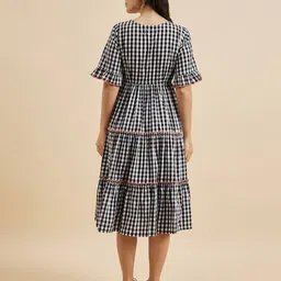 azira Women Checks Tiered Dress image 5