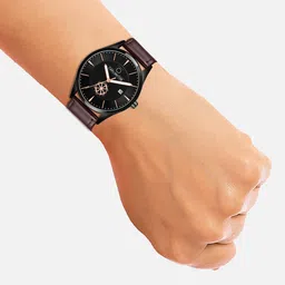 carlington Women CT1020 Water-Resistant Analogue Watch with Leather Strap image 5