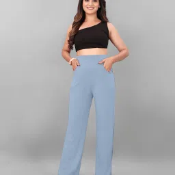 majnu Women Relaxed Fit Mid-Rise Waist Palazzos image 1