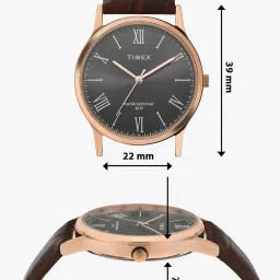 timex TW000R433 Analogue Watch with Leather Strap image 5
