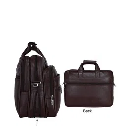 leather world Messenger bag with Zip Closure image 5