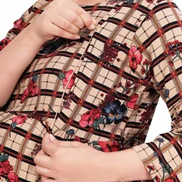 mamma's maternity Checked A-line Dress image 5