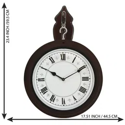 chronikle Round Shape Wooden Wall Clock image 5