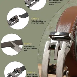 teakwood leathers Men Leather Belt with Sturdy Lock image 5