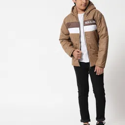 nick & jones Colourblock Quilted Jacket with Zipper Pockets image 5