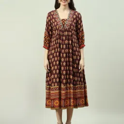 biba Women Printed Flared Dress image 5