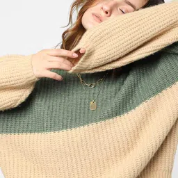 vero moda Colour-block Crew Neck Pullover image 5