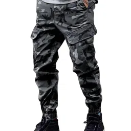 alpha tribe Men Camouflage Print Relaxed Fit Cargo Pants image 1