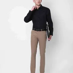 j. hampstead Men Slim Fit Flat-Front Trousers image 5
