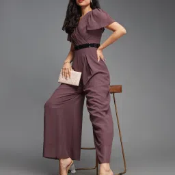miss chase V-Neck Jumpsuit with Insert Pocket image 5