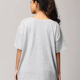 the mom store Women Pack of 2 Typographic Print Oversized Fit T-Shirts image 5