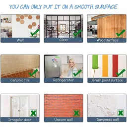 jaamso royals Blackboard PVC Vinyl Home With 5 Free Chalks Wall Sticker (200 CM X 45 CM) image 5