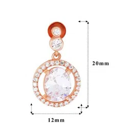 bhima jewels Women Sterling Silver Rose Gold-Plated Pearlmist Drop Earrings image 5