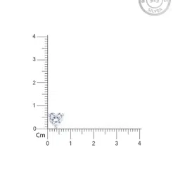 touch925 Women Sterling Silver Sleek Heart Stone Stud Earrings image 5