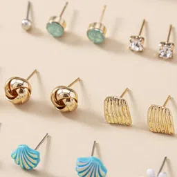 jewels galaxy Set Of 30 Gold Plated Studs image 5