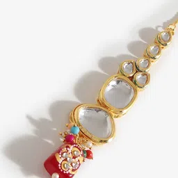 sohi Gold-Plated Kundan-Studded Multi-Piece Jewellery Set image 5