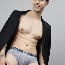 onn Pack of 2 Printed Briefs with Logo Waistband image 5