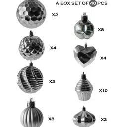 little surprise box Set of 40 Christmas Tree Hanging Balls image 5