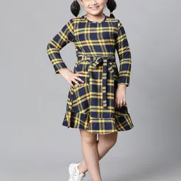 oxolloxo Girls Checked Fit & Flare Dress image 5