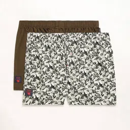 the bear house Men Pack of 2 Printed Boxers with Elasticated Waist image 5