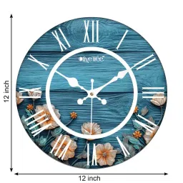 olive tree Floral Print Silent Movement Wooden Wall Clock image 5