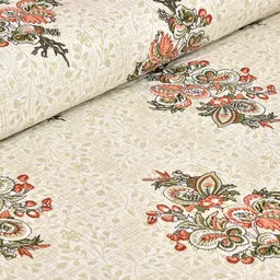 jaipur fabric 150 GSM Floral Print Double Bedsheet with Pillow Covers image 5