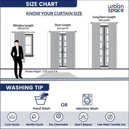 urban space Geometric Print Long Door Curtain image 5
