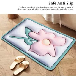 dakshya industries 3D Print Rectangular Antiskid Bathmat 23" x 15" image 5