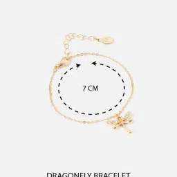 accessorize london American Diamond-Studded Dragonfly Link Bracelet image 5