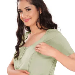 mamma's maternity Solid A-line Dress image 5