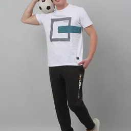 cantabil Men Typographic Print Joggers with Insert Pockets image 5