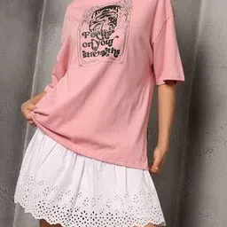 Shein Drop Shoulder Typographic Chest Print Oversized Fit Tshirt-picture-15