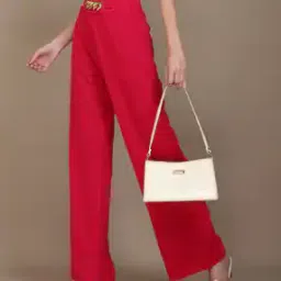 Shein Party Full Length Ring Chain Detail Straight Fit Pants-picture-47
