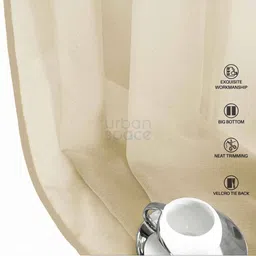 urban space Set of 2 Sheer Linen Door Curtains image 5