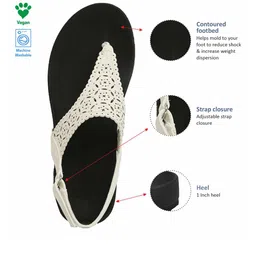 skechers Women Regular Fit Sling-Back Flat Sandals image 5