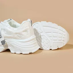 lulu & sky Women Knitted Lace-Up Shoes with Round Toes image 5