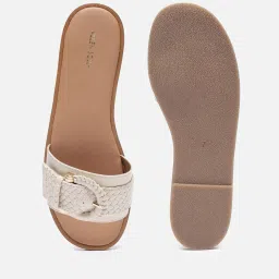 allen solly Women Flat Sandals with Belt-Buckle Design image 5