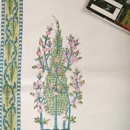 ambiya Floral Print Cotton 8 Seater Table Cover image 5