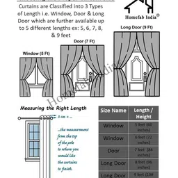 homefab india Set of 2 Floral Print Eyelet Window Curtains image 5