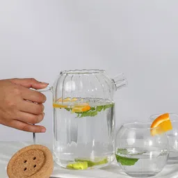 bonhomie Glass Pitcher with Lid image 5