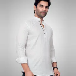 sky global Shirt Kurta with Roll-Up Sleeves image 5