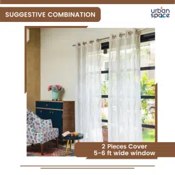 urban space Set of 2 Door Curtains with Tieback and Eyelets image 5