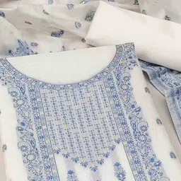 peachmode Women Embroidered 3-Piece Unstitched Dress Material image 5