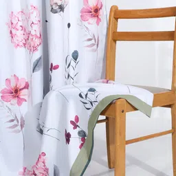 cortina eyelet curtain Set of 2 Floral Print Door Curtains image 5