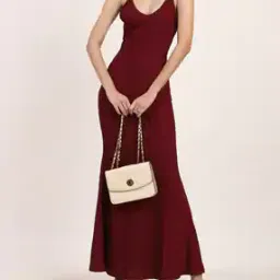 Shein Party Spaghetti Strap Open Back Maxi Mermaid Dress-picture-50