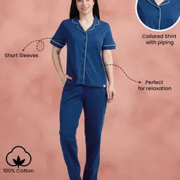 shyaway Women Woven Top Pyjamas Set image 5
