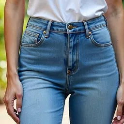 Shein Modest Mid-Rise Tapered Ankle Length Jeans image 5