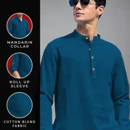neonomad Men Slim Fit Short Kurta image 5